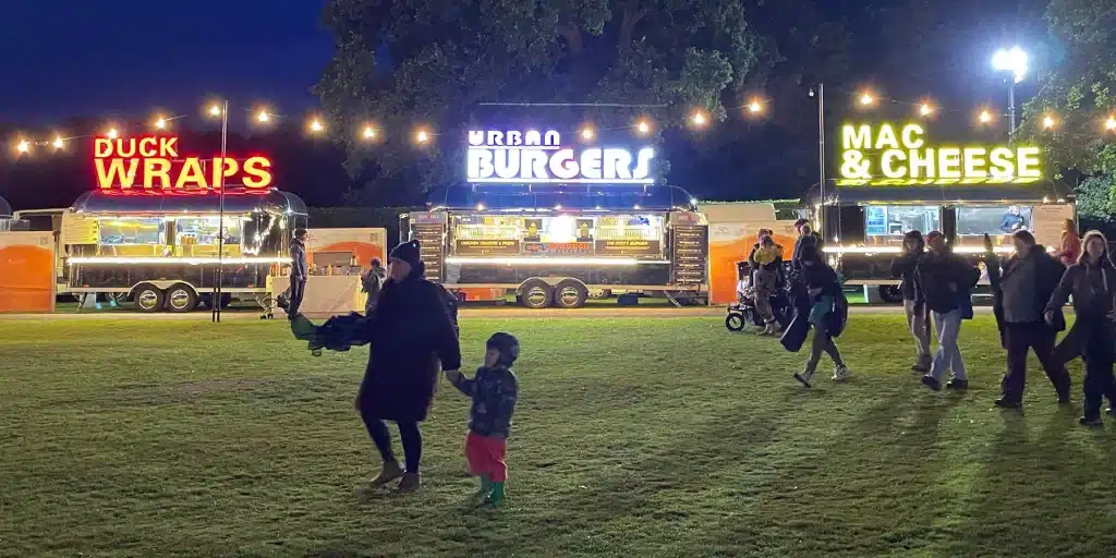 neon food trailer branding